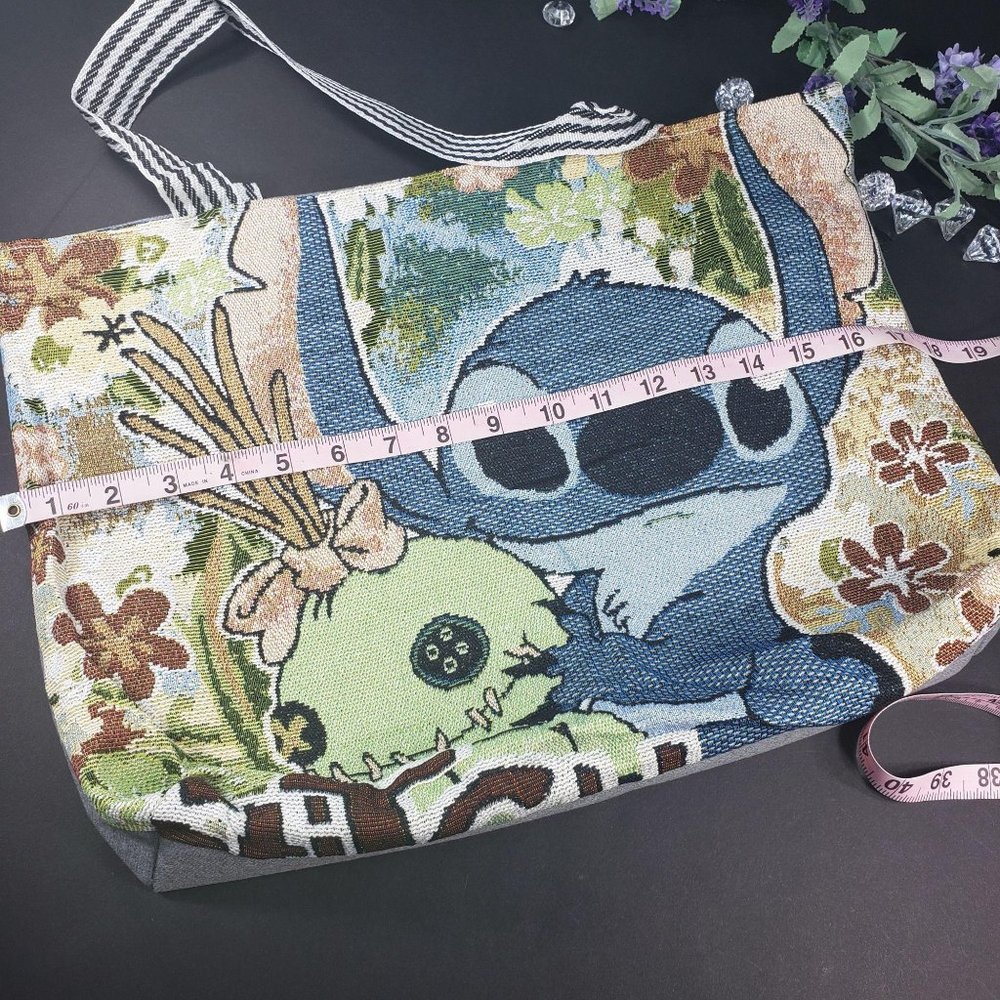 Stitch Canvas Casual Shoulder Tote Bag - Picture 12 of 16
